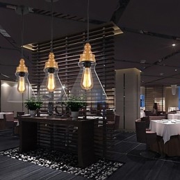 Nordamerikanische kreative Holzmaserung Kristalllampe Wiederherstellung alten Weisen Lampe Licht