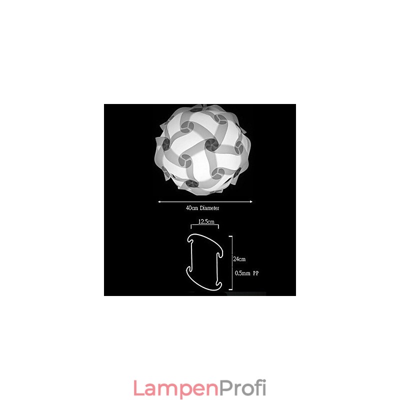 DIY Moderne Pendelleuchte Kugel 40cm