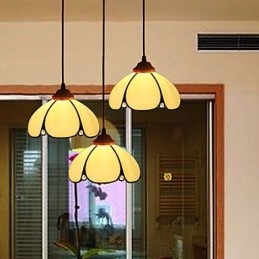 Europäischer ländlicher kreativer Kunst-Buntglas-Kronleuchter, der alte Wege wiederherstellt, Lampenlicht