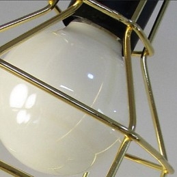 Hängelampe Garage aus galvanisiertem Metall im Landhausstil