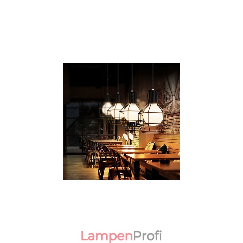 Hängelampe Garage aus galvanisiertem Metall im Landhausstil