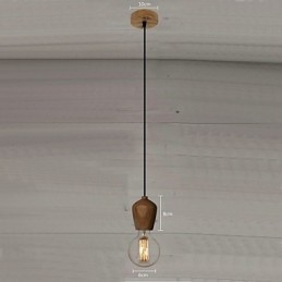 Landhaus Mini Stil Andere Holz Bambus Pendelleuchte Garage
