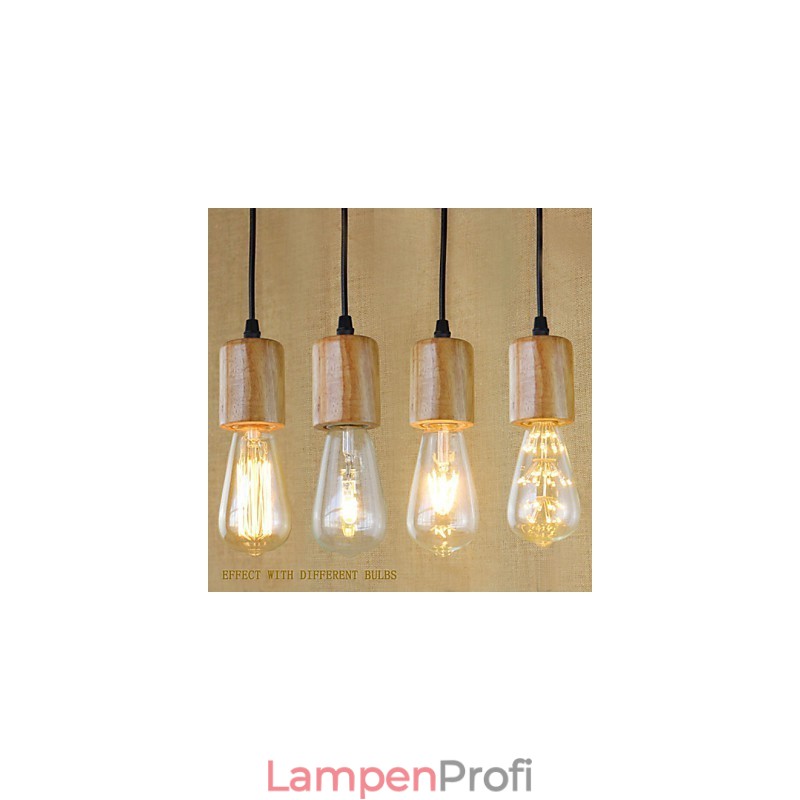 Pendelleuchten Traditionell Klassisch Vintage Retro Landhaus Garage Holz Bambus