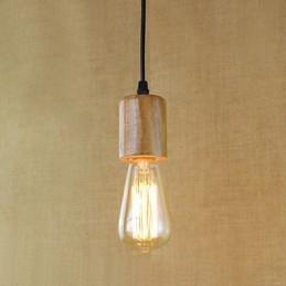 Pendelleuchten Traditionell Klassisch Vintage Retro Landhaus Garage Holz Bambus