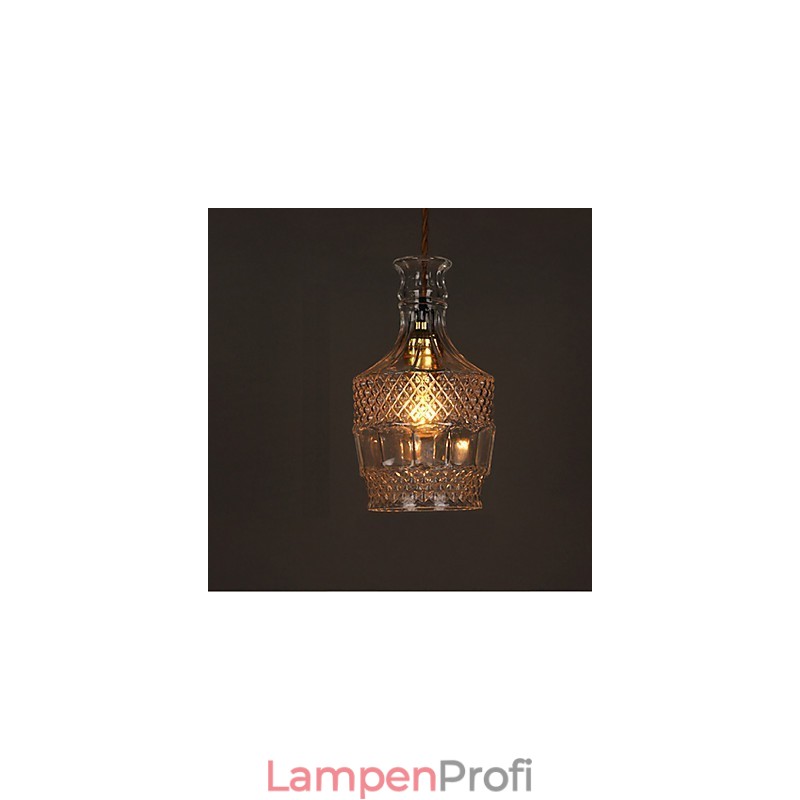Romantische Flasche Kreative Geschnitzte Kunst Glas Kronleuchter Licht Pendelleuchte