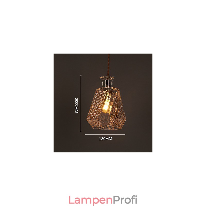 Romantische Flasche Kreative Geschnitzte Kunst Glas Kronleuchter Licht Pendelleuchte