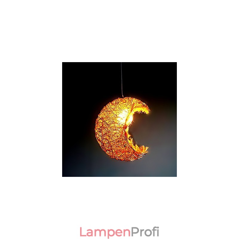 Moderne ländliche Cany Art gewebte Rattan-Einzelkopf-Droplight-Lampe