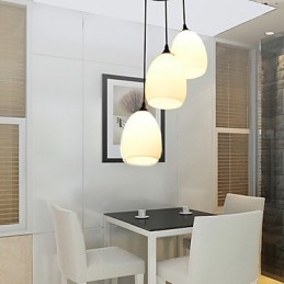 Moderne und vertraglich L kreative Glaskugel Mahlzeiten Kronleuchter Lampe Licht