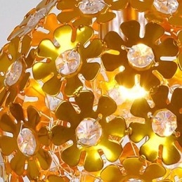 Moderner zeitgenössischer Kristall-Kronleuchter im Mini-Stil aus goldfarbenem Metall