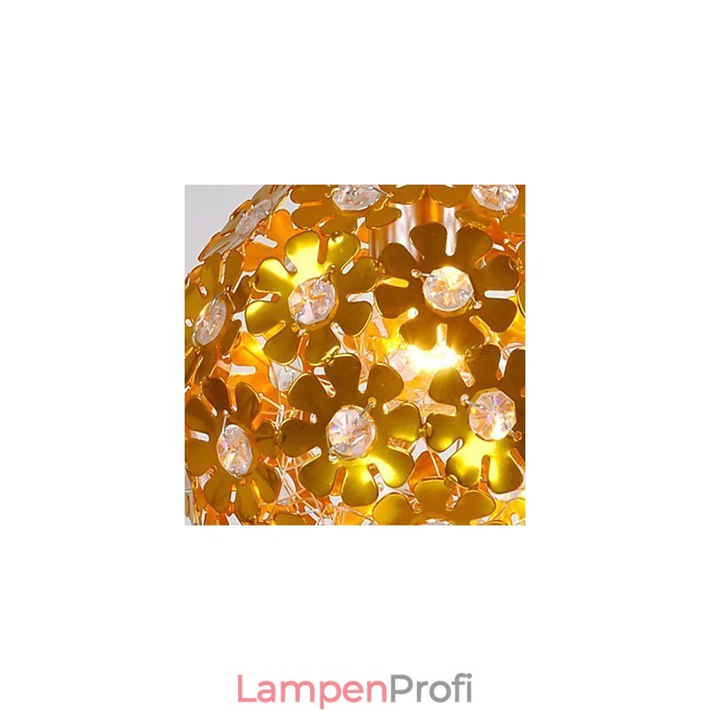 Moderner zeitgenössischer Kristall-Kronleuchter im Mini-Stil aus goldfarbenem Metall