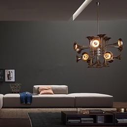 Kronleuchter aus galvanisiertem Metall im Country-Mini-Stil