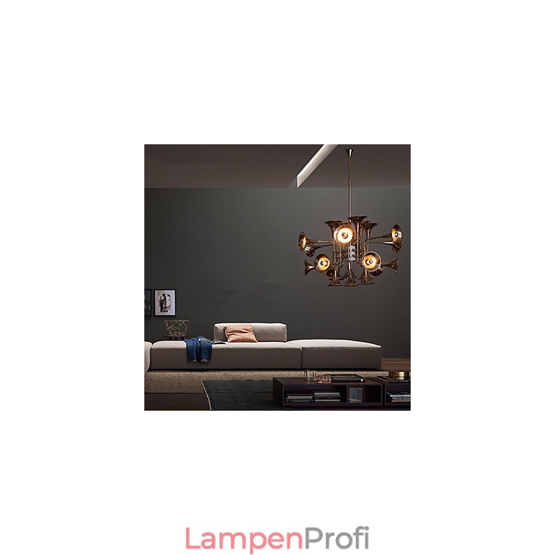 Kronleuchter aus galvanisiertem Metall im Country-Mini-Stil