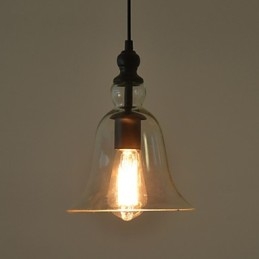 Vintage Industrieller Retro-Kronleuchter aus Glas, kreative minimalistische Nachttischlampe, klare Farbe