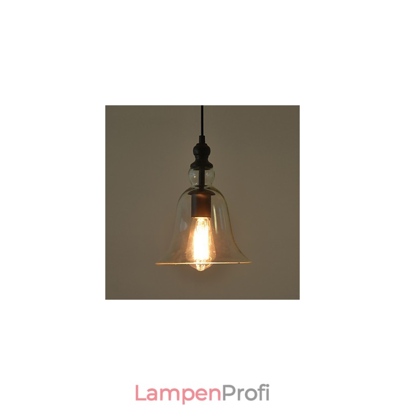 Vintage Industrieller Retro-Kronleuchter aus Glas, kreative minimalistische Nachttischlampe, klare Farbe