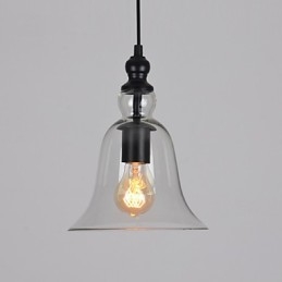 Vintage Industrieller Retro-Kronleuchter aus Glas, kreative minimalistische Nachttischlampe, klare Farbe
