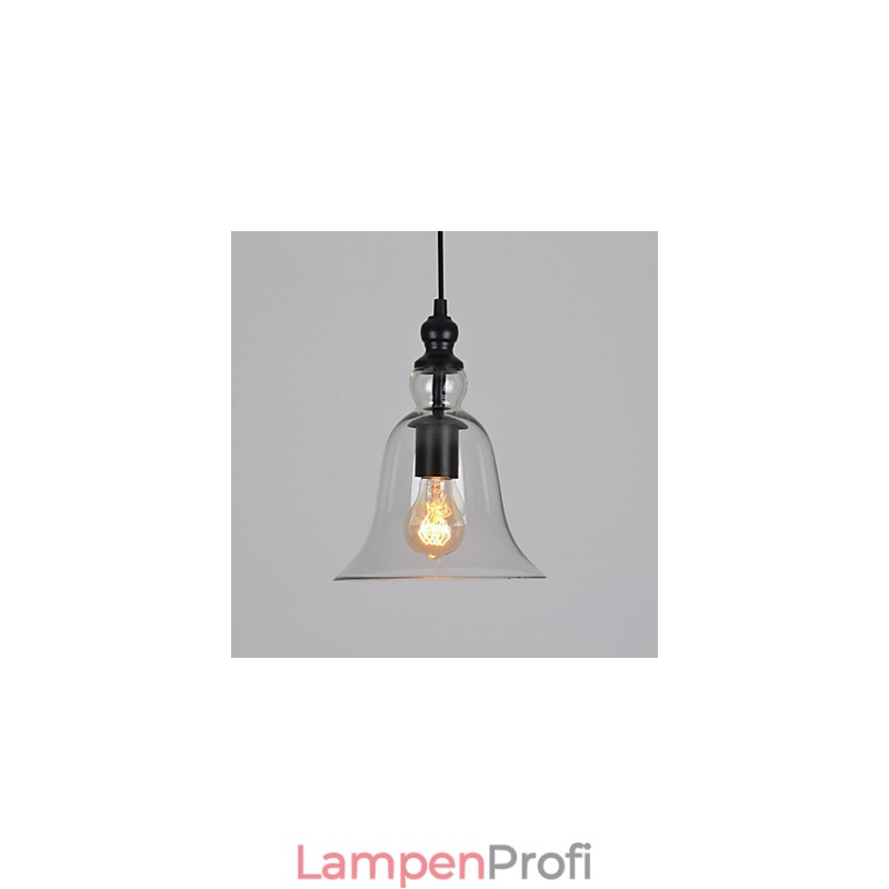 Vintage Industrieller Retro-Kronleuchter aus Glas, kreative minimalistische Nachttischlampe, klare Farbe