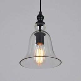 Vintage Industrieller Retro-Kronleuchter aus Glas, kreative minimalistische Nachttischlampe, klare Farbe