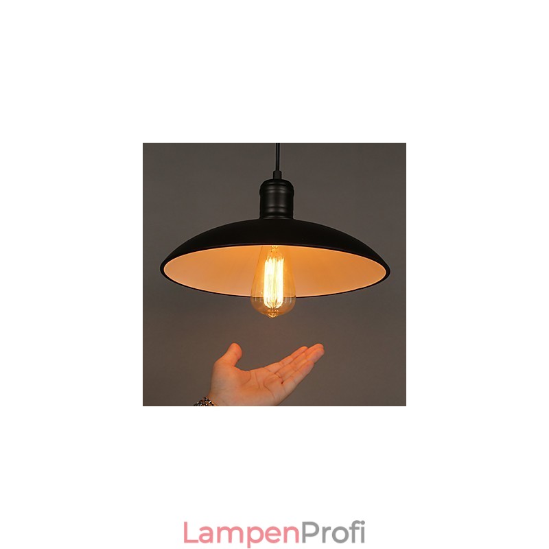 Lampen und Laternen Kunst, die einkopfige Hängelampe aus Schmiedeeisen mit fliegender Untertasse wiederherstellt