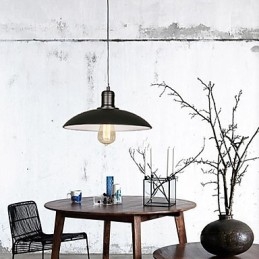 Lampen und Laternen Kunst, die einkopfige Hängelampe aus Schmiedeeisen mit fliegender Untertasse wiederherstellt