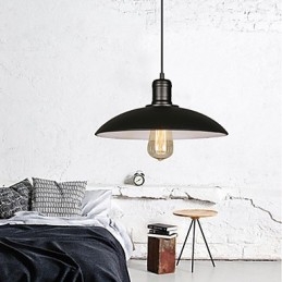 Lampen und Laternen Kunst, die einkopfige Hängelampe aus Schmiedeeisen mit fliegender Untertasse wiederherstellt