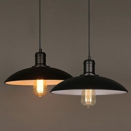 Lampen und Laternen Kunst, die einkopfige Hängelampe aus Schmiedeeisen mit fliegender Untertasse wiederherstellt