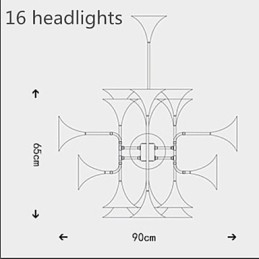 Kronleuchter aus galvanisiertem Metall im Country-Mini-Stil