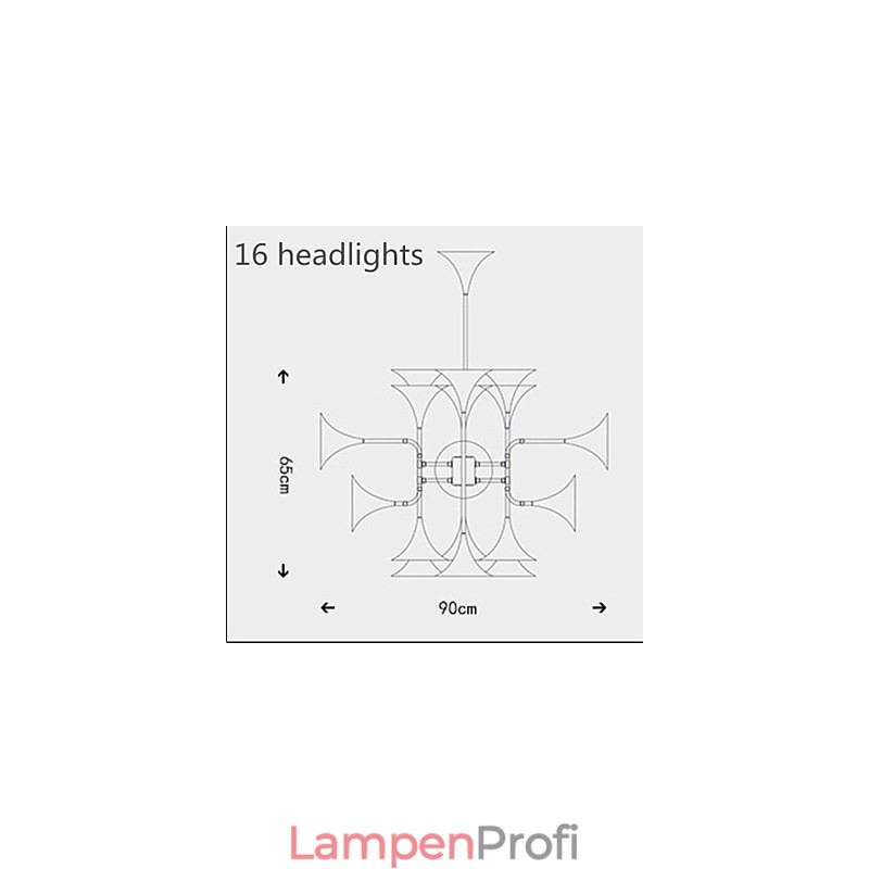 Kronleuchter aus galvanisiertem Metall im Country-Mini-Stil