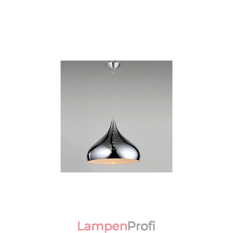 Moderne Pendelleuchte im zeitgenössischen Mini-Stil aus verchromtem Metall