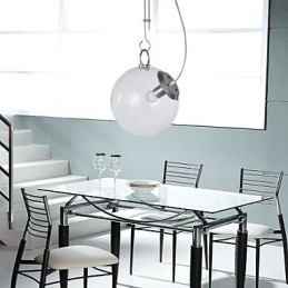 Moderne Pendelleuchte im zeitgenössischen Mini-Stil mit Gemälde