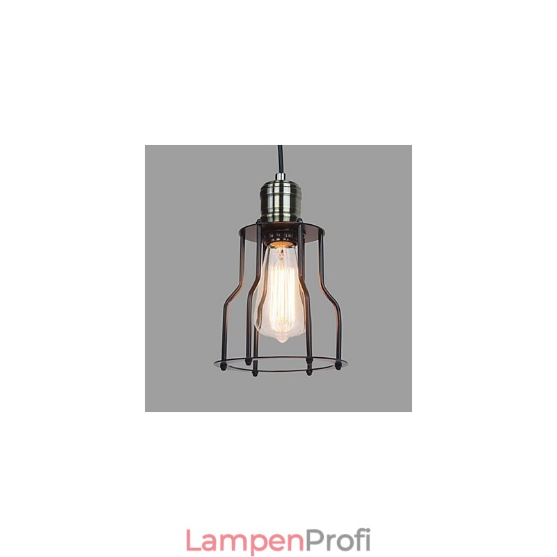 Traditionelle klassische Pendelleuchte im Mini-Stil mit Gemälde