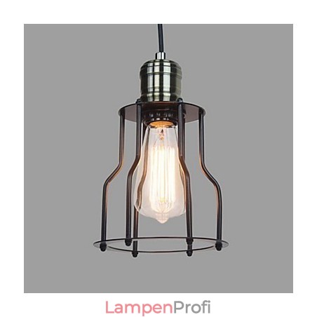 Traditionelle klassische Pendelleuchte im Mini-Stil mit Gemälde