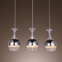 Moderne, kreative Pendelleuchte mit 3 Lichtern in Kelchform
