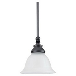 Elegante Pendelleuchte mit weißem Schirm
