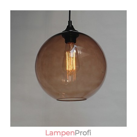 Moderne Glas-Pendelleuchte im runden braunen Blasen-Design Moderne Glas-Pendelleuchte im runden braunen Blasen-Design