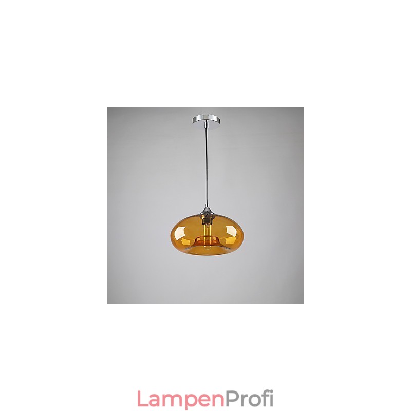 Moderne charakteristische 1-flammige Pendelleuchte mit transparentem Schirm