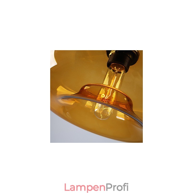 Moderne charakteristische 1-flammige Pendelleuchte mit transparentem Schirm