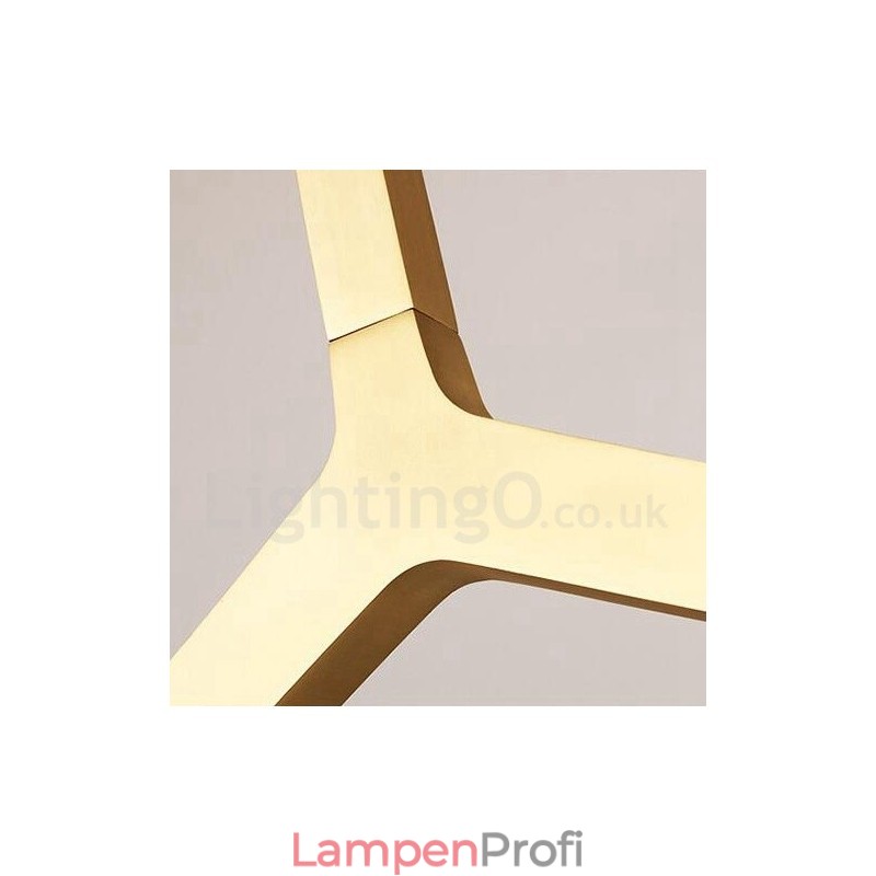 14-flammiger moderner Kronleuchter (Schwarz-Gold)