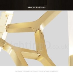 14-flammiger moderner Kronleuchter (Schwarz-Gold)