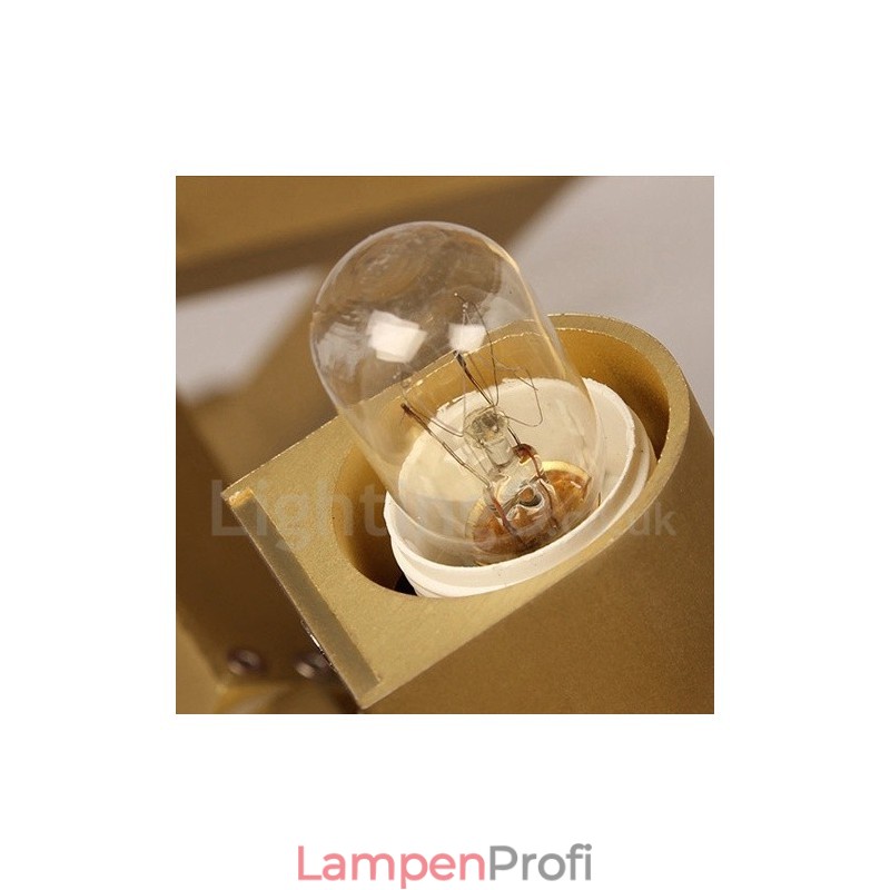 14-flammiger moderner Kronleuchter (Schwarz-Gold)