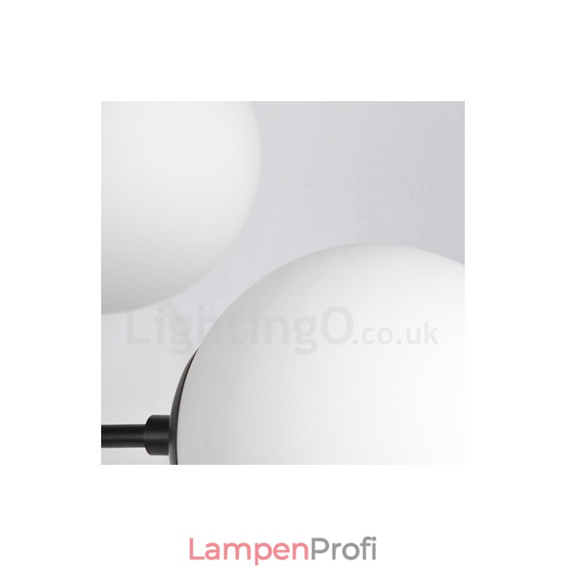 Schwarzer, moderner, zeitgenössischer Kronleuchter aus Metall mit 8 Lichtern und 2 Ebenen und Glasschirm