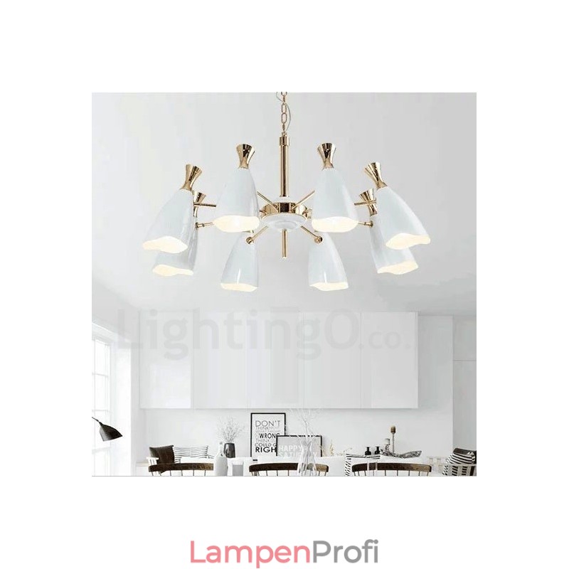 Moderne Kronleuchterlampe im zeitgenössischen Stil mit 8 Lichtern