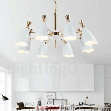 Moderne Kronleuchterlampe im zeitgenössischen Stil mit 8 Lichtern Moderne Kronleuchterlampe im zeitgenössischen Stil mit 8 Lichtern