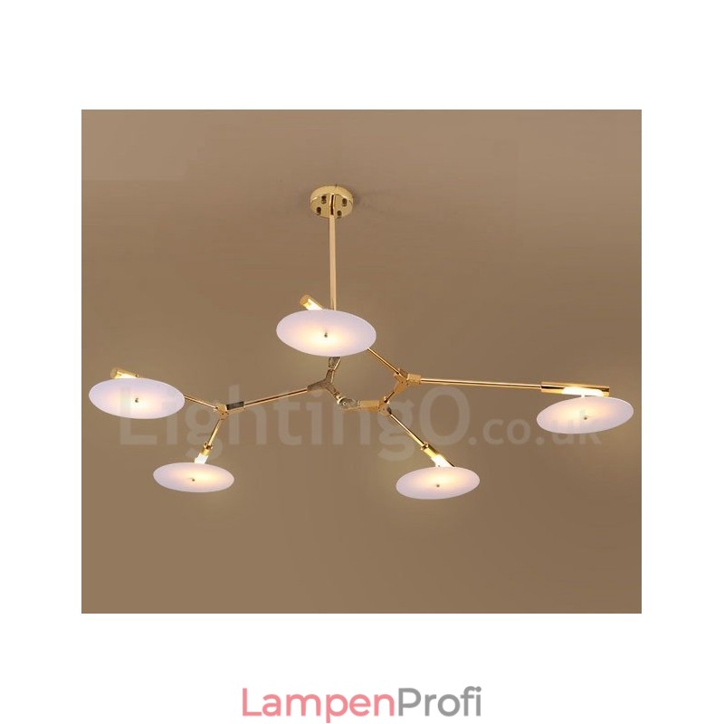 5-flammige moderne zeitgenössische Kronleuchterlampe