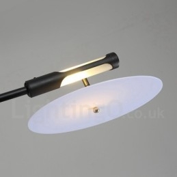 Moderne, zeitgenössische Kronleuchterlampe mit 9 Lichtern in Schwarz