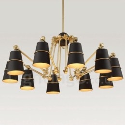 Kronleuchterlampe mit 10 Lichtern und modernem Licht im zeitgenössischen Stil