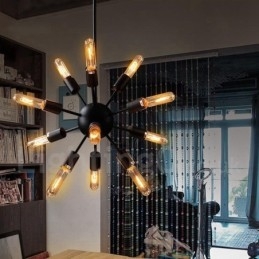 12-flammiger Retro-Vintage-Sputnik-Kronleuchter