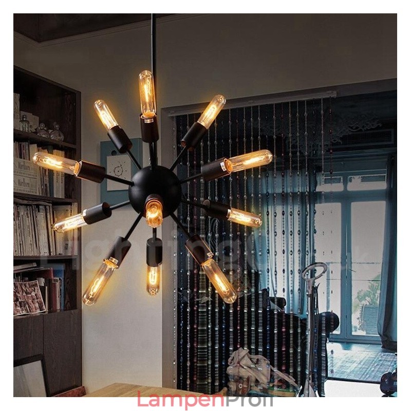 12-flammiger Retro-Vintage-Sputnik-Kronleuchter