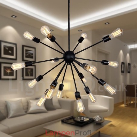 16-flammiger Vintage-Retro-Sputnik-Kronleuchter 16-flammiger Vintage-Retro-Sputnik-Kronleuchter