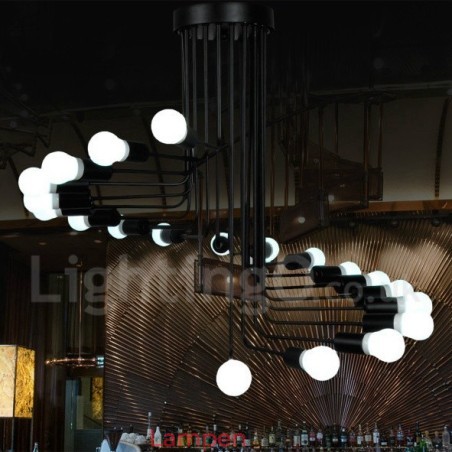 Schwarze zeitgenössische Kronleuchterlampe