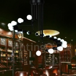 Schwarze zeitgenössische Kronleuchterlampe